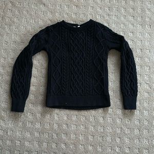 GAP cable knit girl’s black sweater